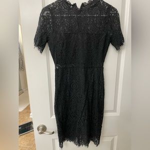 Lulus black lace mini dress